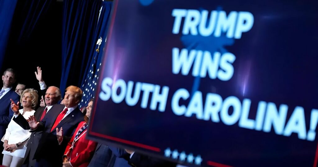 Trump Celebrated his Victory in the South Carolina