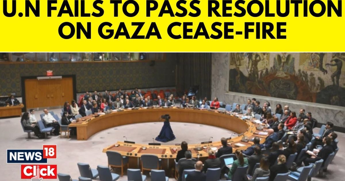 UN Resolution for Gaza Cease-Fire Fails