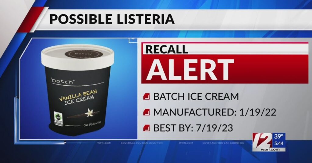 Ice Cream Recalls Listeria UK
